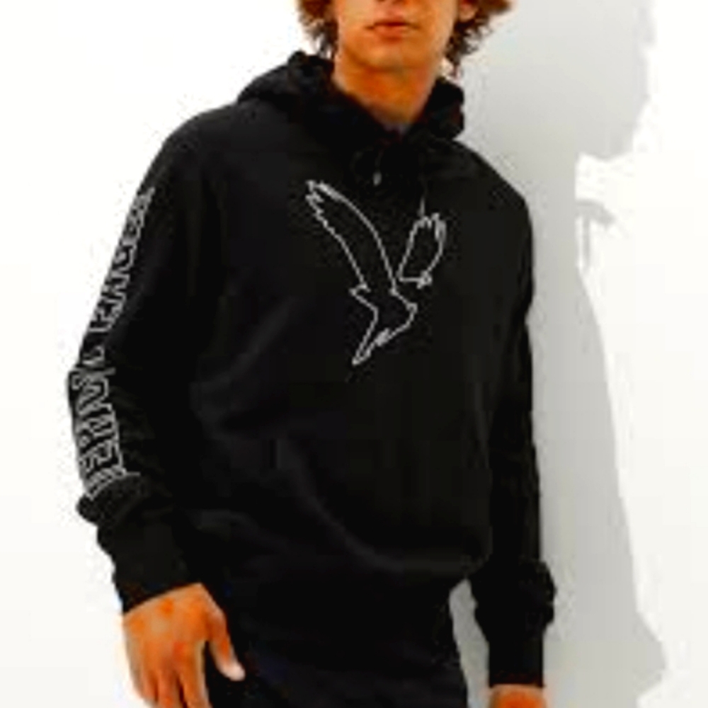 AMERICAN EAGLE black white hoodie
